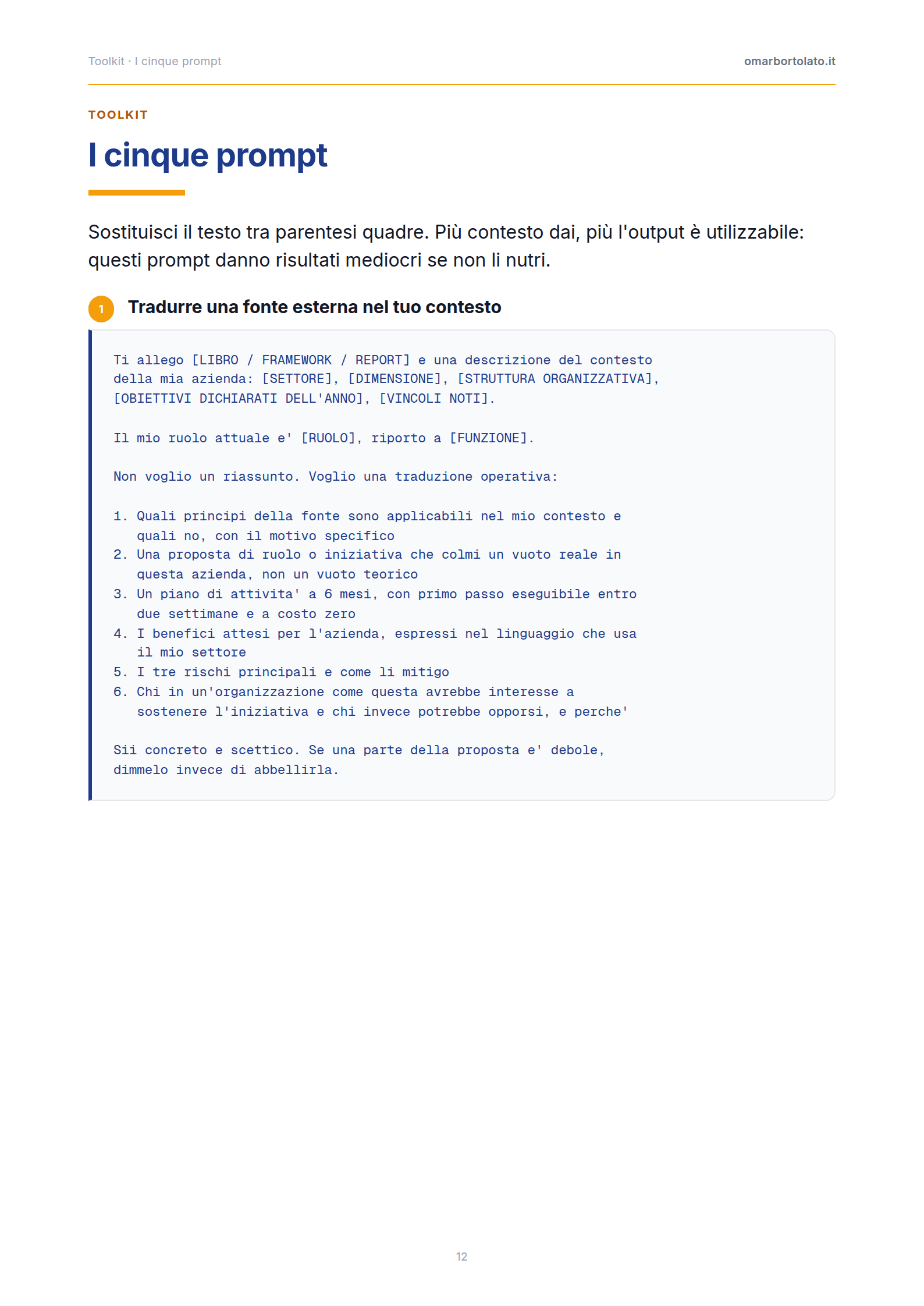 Anteprima di una pagina interna della guida